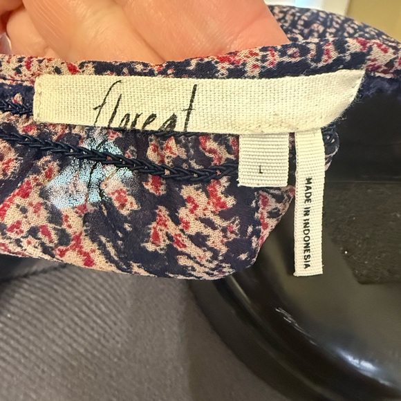 Anthropologie Floreat Pink and Blue Long Sleeve Snakeskin Print Dress - Picture 5 of 6